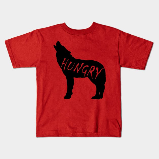 Hungry Like Tthe Wolf Kids T-Shirt by RBailey